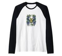 Chauve-Souris et glycine Gothique, Motif Floral Effrayant inspiré de la Nature Manche Raglan