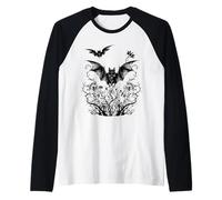 Chauve-Souris et vignes de Style Gothique pour Halloween Manche Raglan