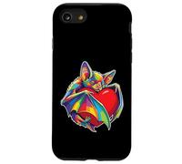 Chauve-Souris étreignant la Saint-Valentin en Forme de cœur, Couleur cœur, créatures Arc-en-Ciel Coque pour iPhone SE (2020) / 7/8