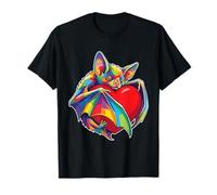 Chauve-Souris étreignant la Saint-Valentin en Forme de cœur, Couleur cœur, créatures Arc-en-Ciel T-Shirt
