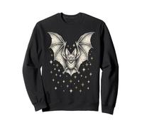 Chauve-Souris Gothique Volant étoiles célestes Halloween Art Sweatshirt