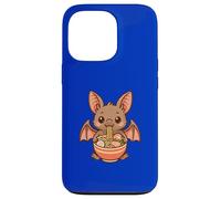 Chauve-Souris Mignonne Mangeant des Ramen Kawaii pour Les Amateurs de Nourriture pour Animaux Coque pour iPhone 13 Pro