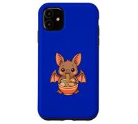 Chauve-Souris Mignonne Mangeant des Ramen Kawaii pour Les Amateurs de Nourriture pour Animaux Coque pour iPhone 11
