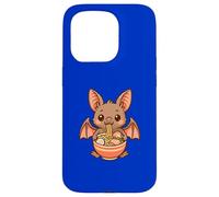 Chauve-Souris Mignonne Mangeant des Ramen Kawaii pour Les Amateurs de Nourriture pour Animaux Coque pour iPhone 15 Pro