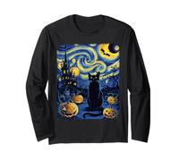 Chauve-Souris Noires pour Chat Halloween Nuit étoilée Manche Longue