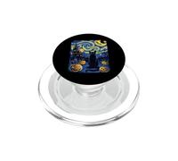 Chauve-Souris Noires pour Chat Halloween Nuit étoilée PopSockets PopGrip pour MagSafe
