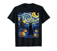 Chauve-Souris Noires pour Chat Halloween Nuit étoilée T-Shirt