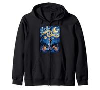 Chauve-Souris Noires pour Chien Halloween Nuit étoilée Sweat à Capuche