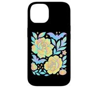 Chauve-Souris Pastel Citrouille Fleur Halloween Enchantement Art Coque pour iPhone 14