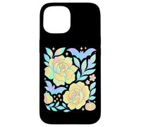 Chauve-Souris Pastel Citrouille Fleur Halloween Enchantement Art Coque pour iPhone 15