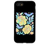Chauve-Souris Pastel Citrouille Fleur Halloween Enchantement Art Coque pour iPhone SE (2020) / 7/8