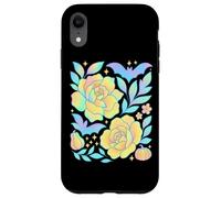 Chauve-Souris Pastel Citrouille Fleur Halloween Enchantement Art Coque pour iPhone XR