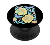 Chauve-Souris Pastel Citrouille Fleur Halloween Enchantement Art PopSockets PopGrip Adhésif