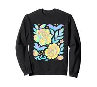 Chauve-Souris Pastel Citrouille Fleur Halloween Enchantement Art Sweatshirt