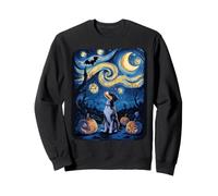 Chauve-Souris pour Chien Citrouille Nuit étoilée Halloween Sweatshirt