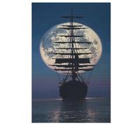 Chauve-souriseau Pirate,Bateau Puzzles 1000 Pièces Adultes, Puzzle en Bois Jeux D'adresse pour Toute La Famille,Jeu De Team Building 78×53cm