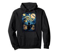 Chauves-Souris Noires pour Chat Halloween Nuit étoilée Sweat à Capuche