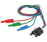 Chauvin Arnoux Câble de raccordement avec 3 câbles de mesure de sécurité séparés (rouge, bleu, vert)