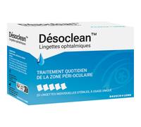 Bausch & Lomb Désoclean Lingettes Ophtalmiques Traitement Quotidien Zone Péri-Oculaire 20 unités