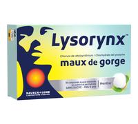 Chauvin Lysorynx Maux De Gorge Sans Sucre Menthe 36 Comprimés À Sucer