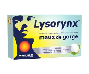Chauvin Lysorynx Maux De Gorge Sans Sucre Menthe 36 Comprimés À Sucer