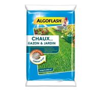 Algoflash Chaux pour gazon et jardin – Réduit l'acidité, améliore la structure – 10 kg (jusqu'à 200 m²)