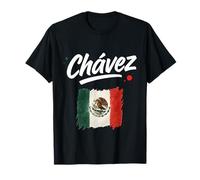 Chavez Drapeau Mexicain Espagnol Date de Naissance Nom T-Shirt