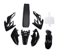 Chavisenty 8Pcs 50Cc 110Cc 125Cc 140Cc en Plastique 4-Temps Crf50 Pit VéLo Hors Route Ensemb Le SièGe de Garde-Boue - Moto Moto Bricolage Kits Noir