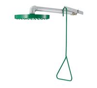 Chavonnet - Douche de securite murale distance du mur 610 MALE-MALE commande 1/4 de tour par tringle D ouverture et de fermeture manuelle Re