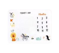 CHAW Couverture mensuelle pour bébé - Pour nouveau-né garçon et fille - 100 x 76 cm