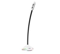 CHAW Microphone d'ordinateur anti-bruit - Rotation à 360 ° - USB - Microphone à condensateur - Plug and Play - Idéal pour les cours en ligne, jeux, conférences, YouTube