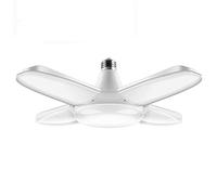 CHAW Plafonnier de garage déformable 38 W E27 3800 lm super lumineux avec 4 panneaux réglables