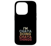 Chaya Name Chaya Personalized Name First Given Coque pour iPhone 14 Pro