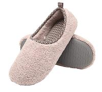 ChayChax Chaussons de Maison Femme Hiver Chaud Peluche Pantoufles Mousse à Mémoire Légère Confort Chaussures en Coton d'intérieur,Rose,EU 36/37