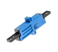 CHB Communications 2 x CHB E2000/UPC femelle à femelle adaptateurs à bride de fibre optique directement à travers le connecteur de câble de fibre de virole de 2,5 mm coupleur simplex monomode