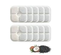 CHBCD Lot de 10 filtres pour abreuvoirs pour chats Catit Pixi, filtres pour abreuvoirs pour chats de 2,5 L, système de triple filtration avec résine et charbon actif