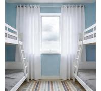 CHBIN Rideaux Thermique 140 x 190 cm Phonique Anti Bruit, Thermiques Anti Chaleur Occultant Draperies à Oeillets 1 Pièces pour Chambre Salle à Manger Baie Vitrée, Blanc