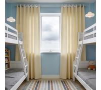 CHBIN Rideaux Thermique 75 x 205 cm Phonique Anti Bruit, Thermiques Anti Chaleur Occultant Draperies à Oeillets 1 Pièces pour Chambre Salle à Manger Baie Vitrée, Couleur Crème