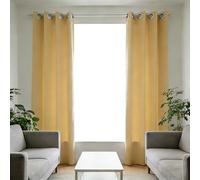 CHBIN Rideaux Voilages 100 x 125 cm Phonique Anti Bruit, Thermiques Anti Chaleur Occultant Rideau Chaleu Lot de 1 pour Salon, Balcon, Chambre Moderne, Couleur Crème