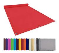 CHBIN Voile d'Ombrage Étanche 1x3M Imperméable Une Protection des Rayons Balcon Couverture D'intimité Toile avec Oeillets, Cordons pour Balcon Terrasse Et Jardin, Rouge, 22073