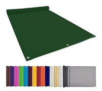 CHBIN Voile d'ombrage imperméable 4x5M Protection des Rayons 95% UV Terrasse Balcon Protection visuelle Écran de Balcon avec Oeillets, Cordons pour Extérieur/Terrasse/Jardin, Vert Foncé, 22073
