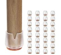 CHBKT Chapeaux de Jambe de Chaise de 32PCS, couvertures de Tableau de Meubles, appropriées aux Jambes Rondes 25-29mm, Garnitures de Pieds d'Anti-Rayures, Garnitures de Feutre antidérapantes