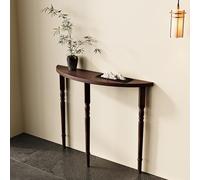 CHBMZ Home Collection - Table Console Demi-Lune en Bois Massif, Petite Table Accent Semi-Circulaire, pour Salon, Couloir, Hall d’Entrée, Entrée, Montage Facile(Brown,100cm/39in)
