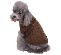 CHBORCHICEN Pull en Tricot Vetement pour Chat - Chaud - pour l'hiver - XXL - Marron