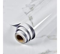 Chbrket Papier Adhesif Pour Meuble Cuisine Porte Mur Stickers Meuble Vinyle Autocollants Meuble Blanc-Classique 80X300CM