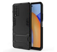 CHcase pour Huawei Honor 10X Lite Coque, 2 en 1 Armour Double Couche Étui Rigide avec Fonction Stand Anti-Choc Silicone TPU+PC Dual Layer Armor pour Huawei Honor 10X Lite -All Black