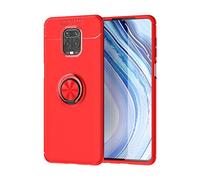 CHcase Redmi Note 9s/9 PRO Coque, 360 Degrés Rotation Ring Holder Stand Protection Case Cover pour Redmi Note 9s/9 PRO -Rouge