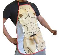 CHCH Drôle de nouveauté Tablier de Cuisine Homme Tabliers Nu 3D Déguisements Les Amateurs de Verser Conception Verser Cadeau Cadeau