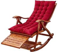 CHCHC Chaise Longue d'extérieur, chaises inclinables Portables à gravité zéro, terrasse de Cour de Plage avec Coussin inclinable réglable Meubles(Red)