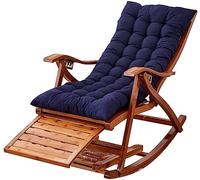 CHCHC Chaise Longue d'extérieur, chaises inclinables Portables à gravité zéro, terrasse de Cour de Plage avec Coussin inclinable réglable Meubles(Blue)